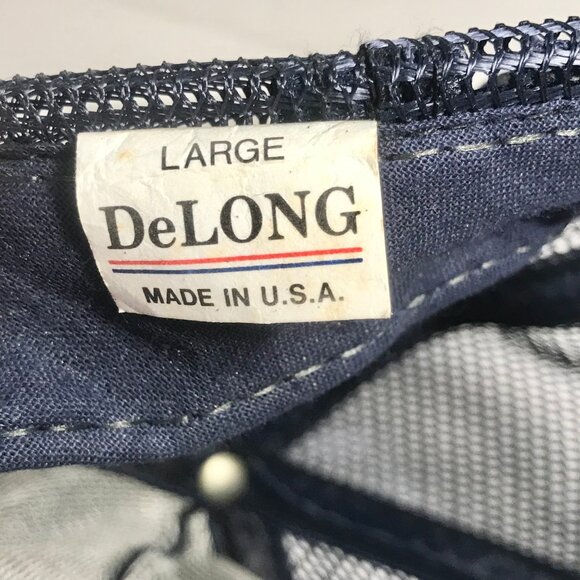 Vintage USS Avenger MCM-1 Navy Ship Snapback Hat Cap Mens Blue Large Made inUSA - Picture 9 of 14